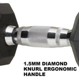 Rubber Hex Dumbbell Set 20lb Pairs