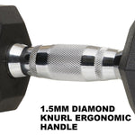 Rubber Hex Dumbbell Set 5lb Pairs