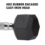 Rubber Hex Dumbbell Set 5lb Pairs