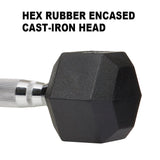 Rubber Hex Dumbbell Set 5lb Pairs