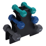 Dumbbell Set with Stand 1/1.5/2 KG Green / Navy / Grey