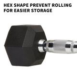 Rubber Hex Dumbbell Set 5lb Pairs